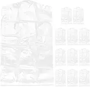 NOLITOY 12pcs Clear Garment Shoulder Covers Laundry Protection Bags for Suits Coats Dresses for Dry Cleaning and Home Use Prevents Moisture and Stains