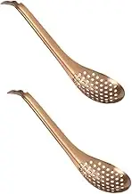 Gatuida Set of Stainless Steel Slotted Spoons Household Eating Spoons Caviar Scoops Cooking Colander Tools