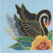 Laurel Burch Birds Collection: Enchanting Black Swans Cross Stitch Kit - LB30231