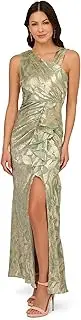 [Adrianna Papell] Women's Foil Asymmetric Gown