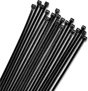 20 - 200 Zip Ties 8" Inch Black Cable Wire Tie Clasps Nylon Self Locking Ties