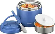 Thermos Food Jar for Hot Food Adults 32OZ Soup Thermos Lunch Containers Wide Mouth Vacuum Insulated Stainless Steel Leakproof Bento Box with Spoon (Blue)