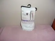 NEW SECRET TREASURES 2-PAC WHITE NYLON BLEND LACE TOP 20 DENIER THIGH HIGHS