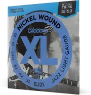 D'Addario 12-52 Jazz Light, XL Nickel Electric Guitar Strings