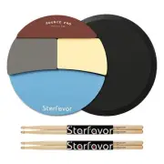 Drum Practice Pad, 4 Surfaces Practice Drum Pad, Silent Practice Pad for Drum...