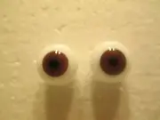 14 mm Brown Hand blown German Glass Eyes Doll Mannequin 8 mm Iris EF1