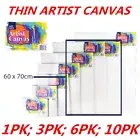 Blank Painting Canvas Artist Stretched White Primer Oil Acrylic Board Frame 6070