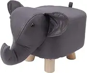 Cute Elephant Shaped Slip Stable Kids Stool (Deep Gray)