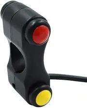 Motorcycle Repa 12V Aluminum Motorcycle 7/8" 22mm Handlebar Switches Hazard Brake Fog Lights Horn ON Off Start Switch 3 Buttons Spare partsir(Model A)