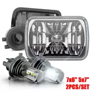 Pair 5x7" 7x6" LED Headlights DRL For Ford E150 E250 Econoline Van Club Wagon (for: Peugeot)