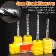 4mm Carbide Flat Nose End Mill Cutter MDF Acrylic Single Flute CNC Router Bits