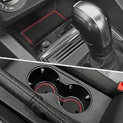 Auovo Protector Mats for Volkswagen Jetta Accessories 2013-2018 Custom Fit Door Compartment Liners Cup Holder Console Liners Anti Dust Mat Pads Car Interior(10pcs/Set)(Red)