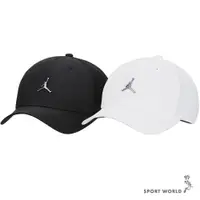 在飛比找蝦皮商城優惠-Nike 帽子 老帽 Jordan 金屬 黑/白【運動世界】