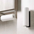 Accessories Shelf Under Cabinet Paper Roll Rack Towel Holder Tissue Hanger Q66