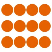 12pcs 11.4" Round Floor Sticker Spot Marker Adhesive Vinyl Line Up Sign Orange