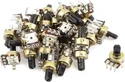 NEW LON0167 30 Pcs B10K 10K Ohm Right Angle 3 Terminals Single Linear Rotary Taper Potentiometers(30 Stücke B10K 10K Ohm Rechtwinklig 3 Klemmen Einzelne Linear-Drehkegel-Potentiometer