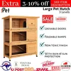 i.Pet Rabbit Hutch Hutches Large Metal Run Wooden Outdoor Pet House Chicken Coop
