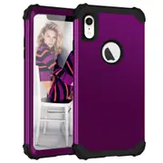 MCC Impact iPhone XR Shockproof 3in1 Rugged Case Cover Apple iPhoneXR [Purple]