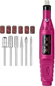 Nail Drill Machine,6 Drill Bits Rechargeable Pedicure Tools Set |Rechargeable Ergonomic Adjustable Speed Nail Drill for Salon-Quality Care