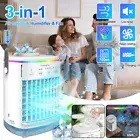 Portable Air Cooler Fan Humidifier Mini AC Air Conditioner Personal Cooling Fan