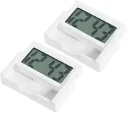 2pcs Car Clock Mute Clock Desktop Bookshelf Decorative Clock Parts Vents Blue-ray Door Train Station Desktop Clock Part Clock Digital Clock for Car Dashboard Plastic White
