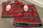 BNWT Peter Alexander Christmas Tartan Summer Set - SIZE S Top+XS Shorts Women’s