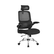 Maestro Furniture Nia High Mesh Back Facbric Seat Ergonomic Computer Office Working Chair Black