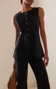[Posse] Emma Linen-Blend Vest