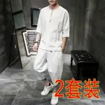 男裝夏季亞麻泰國服裝男士泰式緬甸服飾民族套裝旅游上衣服