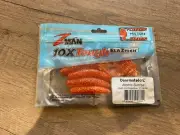 Z-Man DoormatadorZ 5" Flounder Scented Curly Tail Grubs 4pk Atomic Sunrise Orang