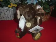 STEIFF Goodbye DM Abschieds (Departure) Bear, #028403. NEW, Mint, NRFPouch