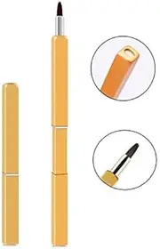 Exquisite Professional Lip Brush Applicators-Retractable Lipstick Brushes- Lipstick Gloss Makeup Brush Tool For Women and Girls (Gold)