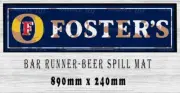 BAR RUNNER Aussie Beer Spill Mats 890mm X 240mm Foster's Mat Man Cave Pub Rubber