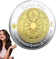 Divination Coin - Collectible for Women | Sun Moon Divination Tarot Challenge Coin, Lucky Constellation Art Craft Collection