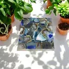 Crystal Agate Console Table Top Luxurious Gemstone Hallway Interior Furniture