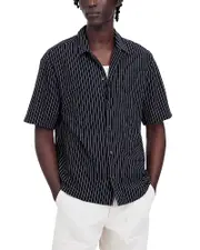 Madewell Textured Stripe Short Sleeve Shirt