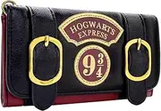 [Xamic] H.P. Express Plaque 9 3/4 Double Buckle Red Coin and Card Tri-Fold Purse