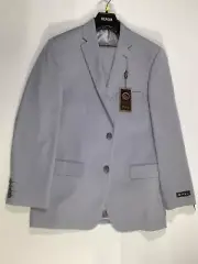 Mens P And L Light Blue Grey Two Tone Window Pane Suit NEW