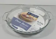 Anchor Hocking Oven Basics Pie Dish, 9.5" 24 cm, Clear Glass With Handles