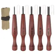 5pcs SKS7 Alloy Tool Steel Triangle Knives Wood Chisels Carving Tools Knife Set