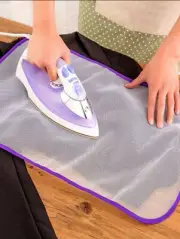 1pc Heat Resistant Ironing Cloth Mesh Press Clothes Protector Cover Mat Medium