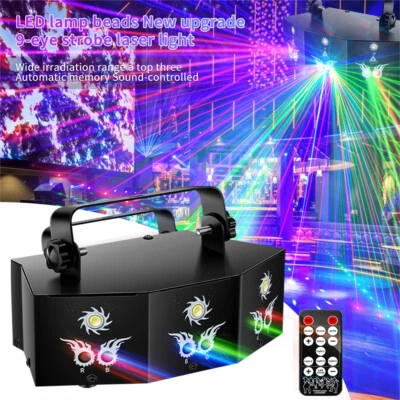DMX LED Laser Projector Light RGB Beam Strobe Stage Lighting DJ Event Show Party