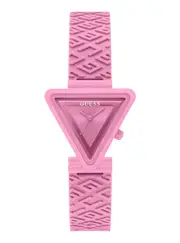 GUESS Pink Fame Logo Silicone Watch