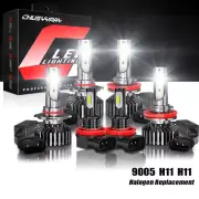 For Volvo VNL VNM 2004-2015 Combo LED Headlight Hi/Lo Beam + Fog Light Bulbs (for: Volvo)