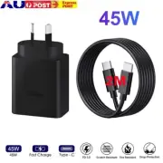 PD 45W Super FAST Wall Charger Adapter Type C USB-C Cable For Samsung S23 S22
