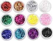Mikinona Colors Nail Art Glitter Powder Shimmering Fluorescent Pearly Dust for DIY Nail Decoration for Parties Versatile for Art