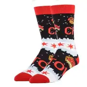 OoohYeah Mens Colorful Crew Socks, Funny Cotton Dress Socks, CHI Town