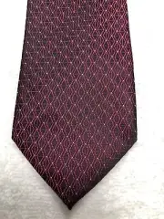 VAN HEUSEN MENS TIE BURGUNDY BLACK WHITE 3 X 58 NWT