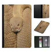 PASSPORT ITINERARY ORGANIZER|BROWN TAN SNAKE REPTILE #2