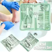 35PC Nail Clippers Set Manicure Set Fingernail Cutter Nail Scissor Cuticle Tools
